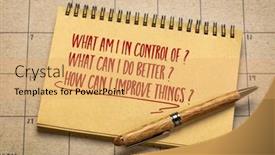  Presentation with spiral notebook - Presentation consisting of what-am-i-in-control background and a yellow colored foreground