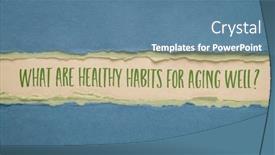  Presentation with healthy aging - Presentation design featuring what-are-healthy-habits background and a teal colored foreground