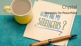  Presentation with personal development - Presentation theme having what-are-my-strengths-question background and a lemonade colored foreground