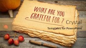  Presentation with wood rustic - PPT theme consisting of what-are-you-grateful background and a yellow colored foreground