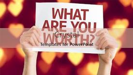  Presentation with heart - Colorful PPT theme enhanced with what-are-you-worth-card backdrop and a coral colored foreground