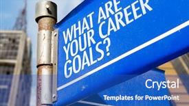  Presentation with goals - Presentation theme consisting of what are your career goals background and a teal colored foreground