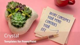  Presentation with personal development - Amazing presentation having what-consumes-your-mind-controls backdrop and a coral colored foreground