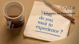  Presentation with goal setting - Cool new slide set with what-do-you-want backdrop and a coral colored foreground