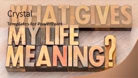  Presentation with purpose - Cool new theme with what gives my life meaning backdrop and a coral colored foreground