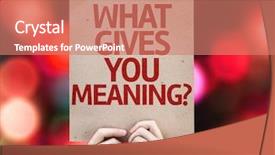  Presentation with give - Beautiful theme featuring what gives you meaning card backdrop and a coral colored foreground