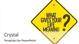  Presentation with what is my life purpose - Beautiful slides featuring what gives your life meaning backdrop and a white colored foreground