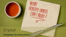  Presentation with self reflection - Presentation design with what-healthy-habits and a yellow colored foreground