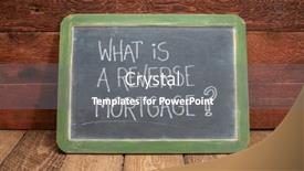  Presentation with finance question - PPT layouts with what-is-a-reverse-mortgage background and a gray colored foreground