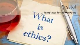  Presentation with ethics - Colorful slide deck enhanced with what is ethics handwriting backdrop and a  colored foreground