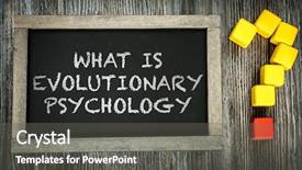  Presentation with educational psychology - Slide set consisting of what is evolutionary psychology written background and a gray colored foreground