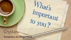  Presentation with career development - Slide set enhanced with what-is-important background and a coral colored foreground