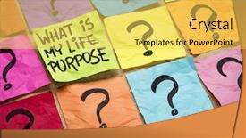  Presentation with purpose - Beautiful slide deck featuring what is my life purpose backdrop and a yellow colored foreground