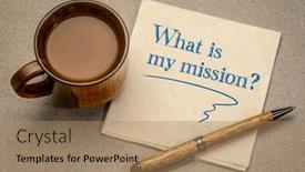  Presentation with career development - Slide deck having what-is-my-mission-handwriting background and a coral colored foreground