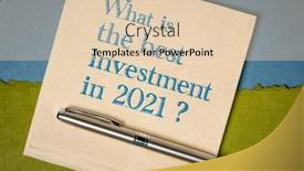  Presentation with financial planning - Cool new presentation theme with what-is-the-best-investment backdrop and a lemonade colored foreground