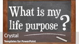  Presentation with purpose - Presentation theme with what is your life purpose background and a violet colored foreground