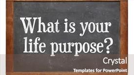  Presentation with purpose - Colorful slide set enhanced with what is your life purpose backdrop and a violet colored foreground