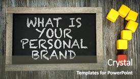  Presentation with branding - Beautiful presentation theme featuring what is your personal brand backdrop and a gray colored foreground