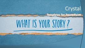  Presentation with blue orange - Amazing presentation having what-is-your-story-handwriting backdrop and a teal colored foreground