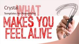  Presentation with alive - Audience pleasing slides consisting of what makes you feel alive backdrop and a lemonade colored foreground