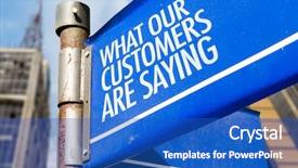  Presentation with saying - PPT layouts having what our customers are saying background and a teal colored foreground