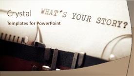  Presentation with story - Presentation theme having what-s-your-story-question background and a cream colored foreground