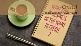  Presentation with spiral notebook - Amazing theme having what-type-of-business backdrop and a coral colored foreground