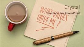  Presentation with ethics values - Presentation theme having what-values-drive-me-note background and a lemonade colored foreground