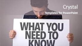  Presentation with i know - PPT theme with what you need to know background and a gray colored foreground