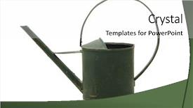  Presentation with antique - Slides enhanced with whater - isolated antique sprinkler background and a white colored foreground