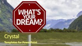  Presentation with dream mystery - Amazing theme having what's your dream red backdrop and a tawny brown colored foreground