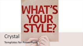  Presentation with white - Cool new presentation theme with whats new - what's your style card isolated backdrop and a lemonade colored foreground