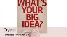  Presentation with idea - Colorful presentation theme enhanced with what's your big idea backdrop and a soft green colored foreground