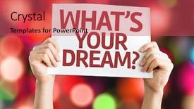 Presentation with believe - Cool new slide deck with whats your dream card backdrop and a red colored foreground