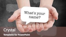  Presentation with name - Slide deck with whats your name written background and a coral colored foreground