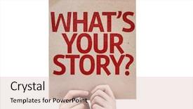  Presentation with story - Presentation design enhanced with whats your story card isolated background and a lemonade colored foreground