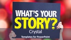  Presentation with story - Presentation theme enhanced with what's your story card background and a tawny brown colored foreground