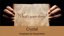  Presentation with story book - Colorful presentation enhanced with what's your story hands backdrop and a coral colored foreground