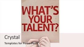  Presentation with talent - Beautiful presentation design featuring whats your talent card isolated backdrop and a lemonade colored foreground