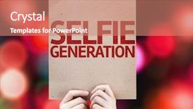  Presentation with generation - Audience pleasing PPT theme consisting of whatsapp - selfie generation card with colorful backdrop and a coral colored foreground