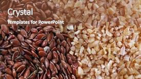  Presentation with seeds - Beautiful presentation design featuring wheat-and-flax-seeds backdrop and a tawny brown colored foreground