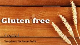  Presentation with gluten free - Colorful presentation theme enhanced with wheat and text gluten free backdrop and a red colored foreground