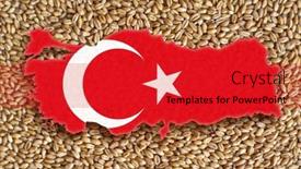  Presentation with base - Presentation design with wheat-as-a-food-base background and a red colored foreground