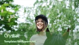  Presentation with horse riding - Colorful presentation design enhanced with wheat breeding - beautiful girl riding a horse backdrop and a  colored foreground
