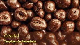  Presentation with chocolate milk - Presentation design consisting of wheat-chocolate-also-called-mugi background and a tawny brown colored foreground