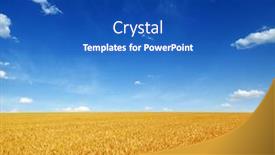  Presentation with wheat - Cool new slides with wheat-field-and-sun backdrop and a ocean colored foreground