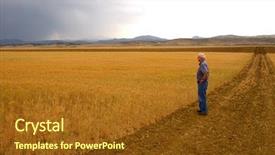  Presentation with colorado - Presentation theme consisting of wheat fields on the front range of colorado usa background and a tawny brown colored foreground