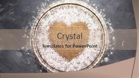  Presentation with pizza pasta dough for bread - Amazing presentation design having wheat-flour-at-wooden-pizza backdrop and a coral colored foreground