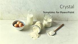  Presentation with coconut milk - Audience pleasing slide deck consisting of wheat-flour-coconut-flour-eggs backdrop and a soft green colored foreground