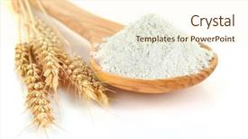  Presentation with flour - Cool new theme with wheat flour in wooden spoon backdrop and a cream colored foreground